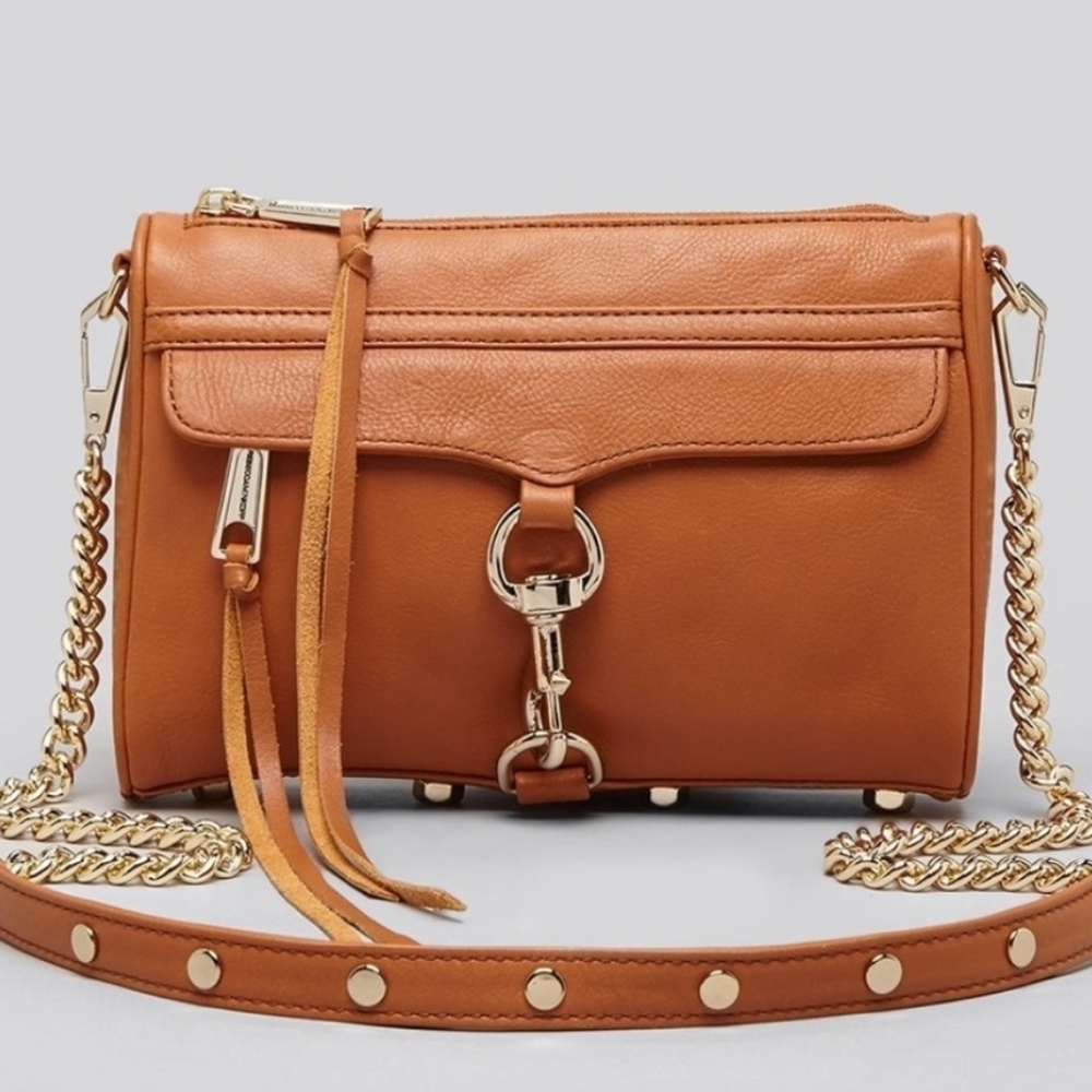 REBECCA MINKOFF Mini MAC Crossbody Bag in Camel - Picture 2 of 7